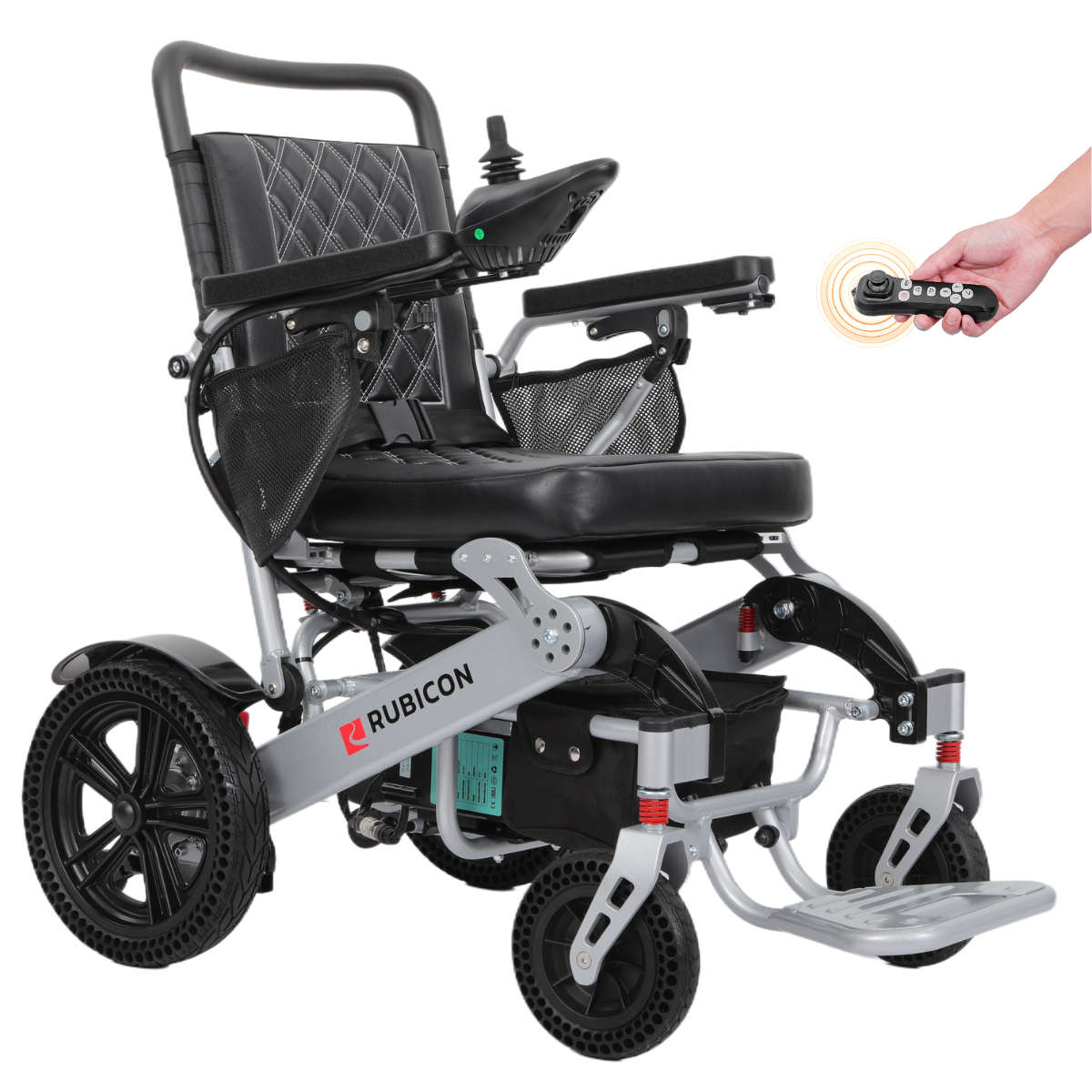 Rubicon DX14 - Premium Longest Range Electric Power Wheelchair with 20-Mile Range | All-Terrain, Lightweight, Foldable & 600W Dual Motors