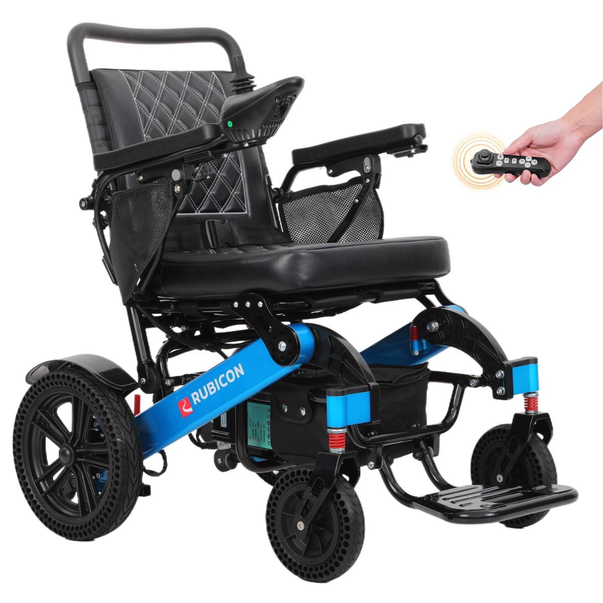 Rubicon DX14 - Premium Longest Range Electric Power Wheelchair with 20-Mile Range | All-Terrain, Lightweight, Foldable & 600W Dual Motors