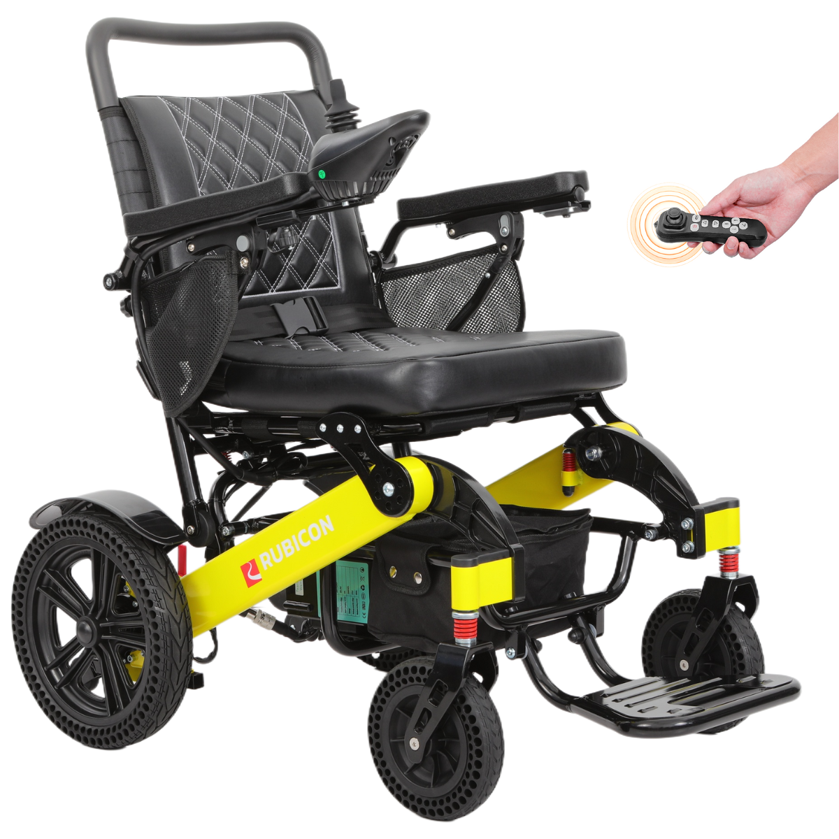 Rubicon DX14 - Premium Longest Range Electric Power Wheelchair with 20-Mile Range | All-Terrain, Lightweight, Foldable & 600W Dual Motors