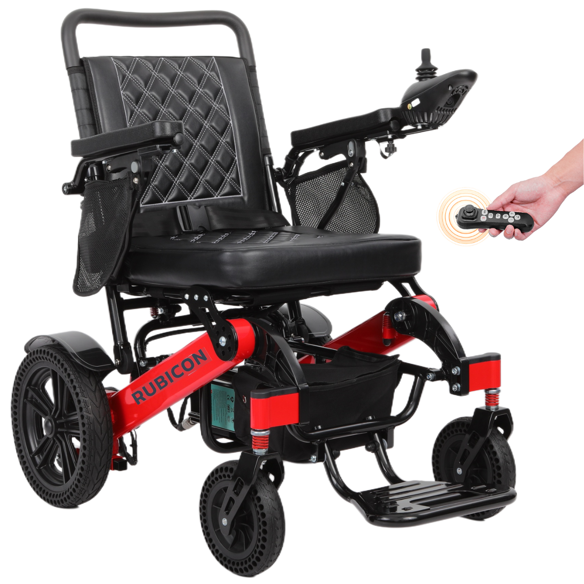 Rubicon DX14 - Premium Longest Range Electric Power Wheelchair with 20-Mile Range | All-Terrain, Lightweight, Foldable & 600W Dual Motors