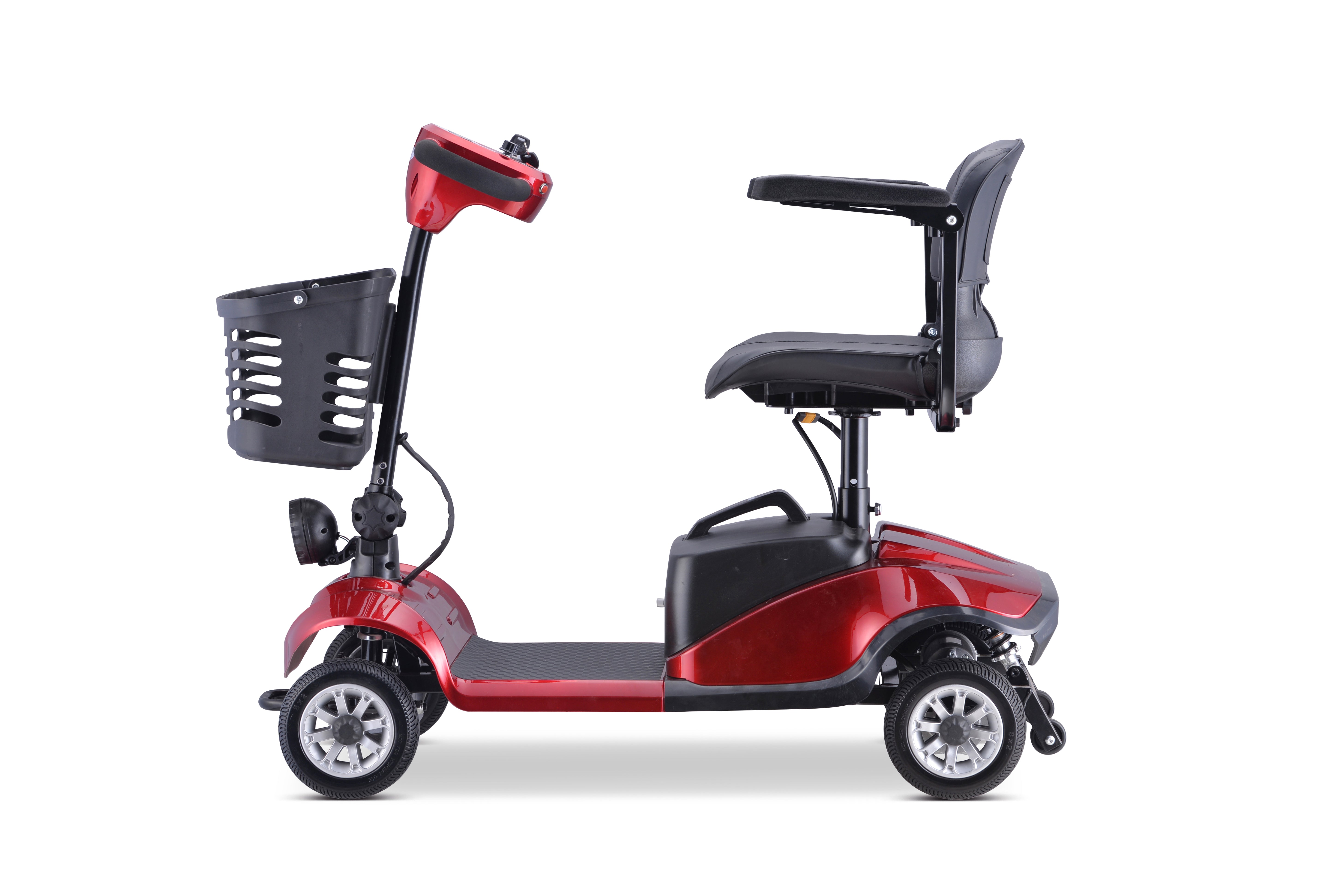 Rubicon FX01 - All Terrain & Heavy Duty 4-Wheel Mobility Scooter with Basket & Extra-Wide Seat for Seniors | Foldable, Lightweight, 12-Mile Range