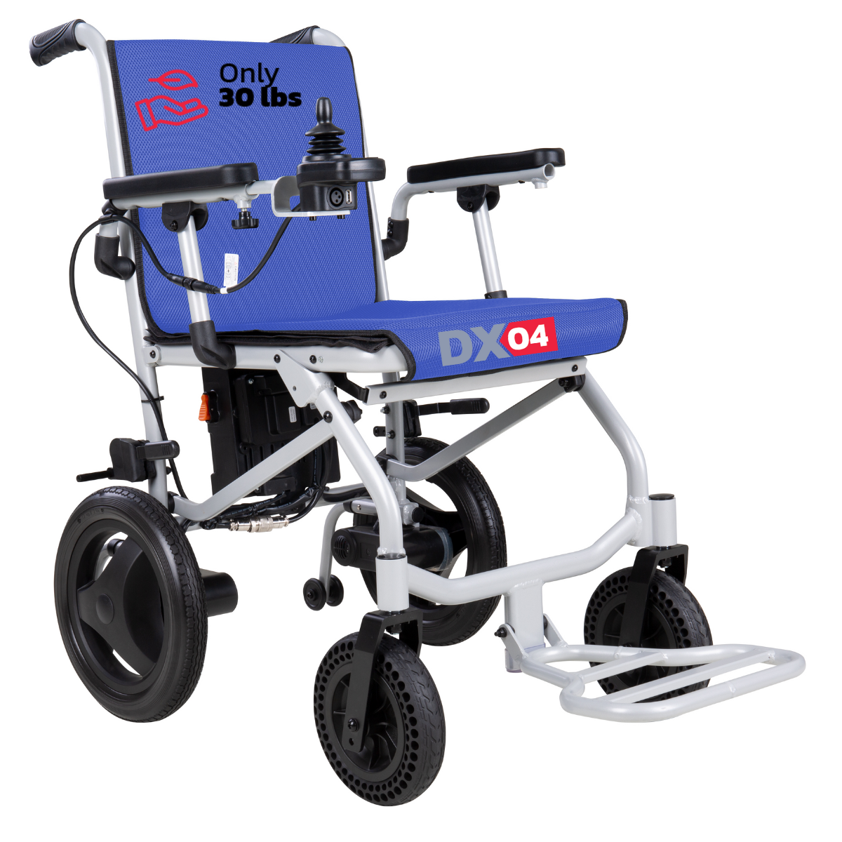 Rubicon DX04 - World's Lightest Electric Power Wheelchair: Foldable, Compact & Lightweight Motorized Wheelchair for Easy Travel & Mobility