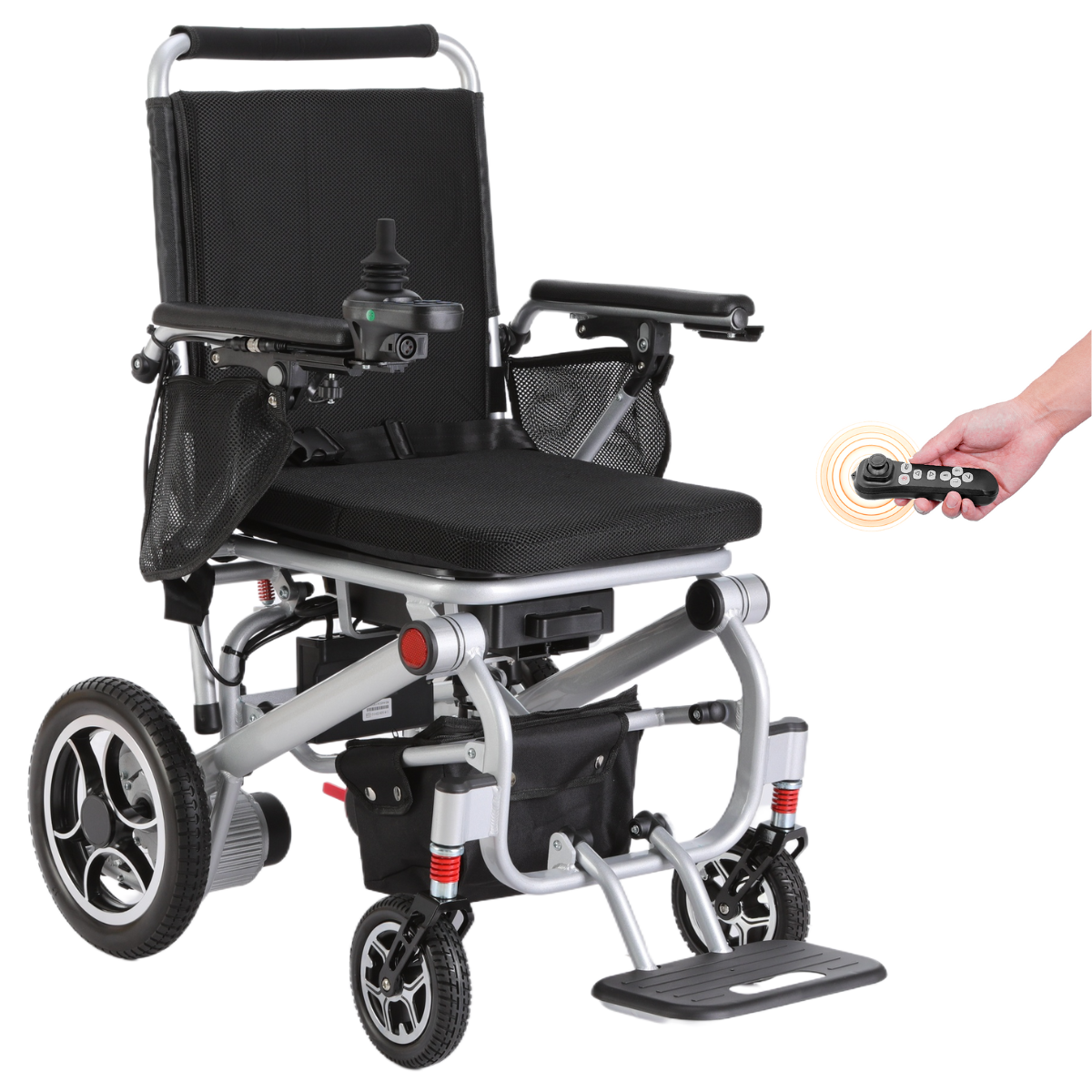 Rubicon DX07 - Ultra Lightweight, Foldable Electric Power Wheelchair with Bluetooth & 10-Mile Range | 40 lbs, Compact, Portable & Travel-Friendly