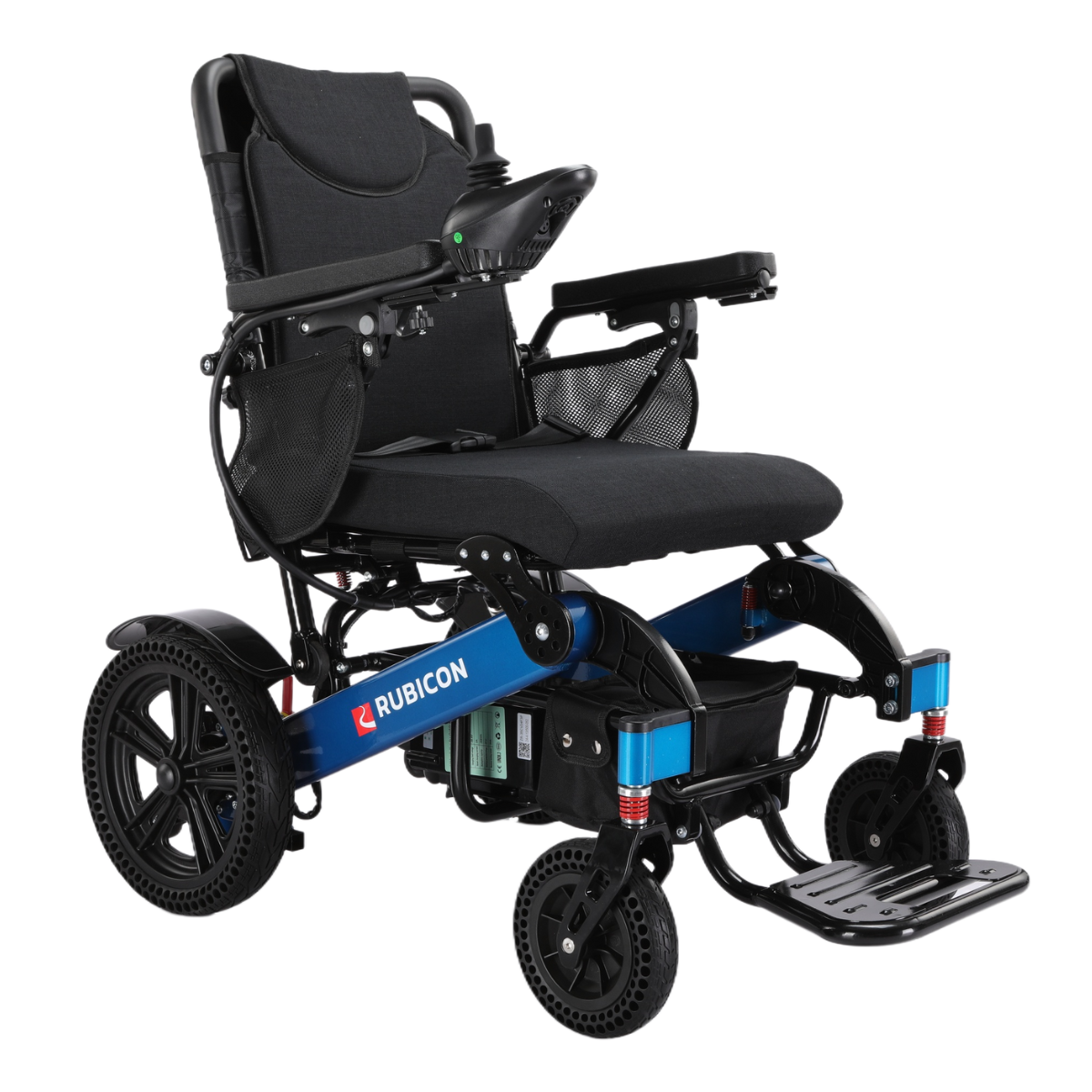 Rubicon BC-EA5516 - Premium Long Range Electric Power Wheelchair with 12-Mile Range | All-Terrain, Lightweight, Foldable & 500W Dual Motors