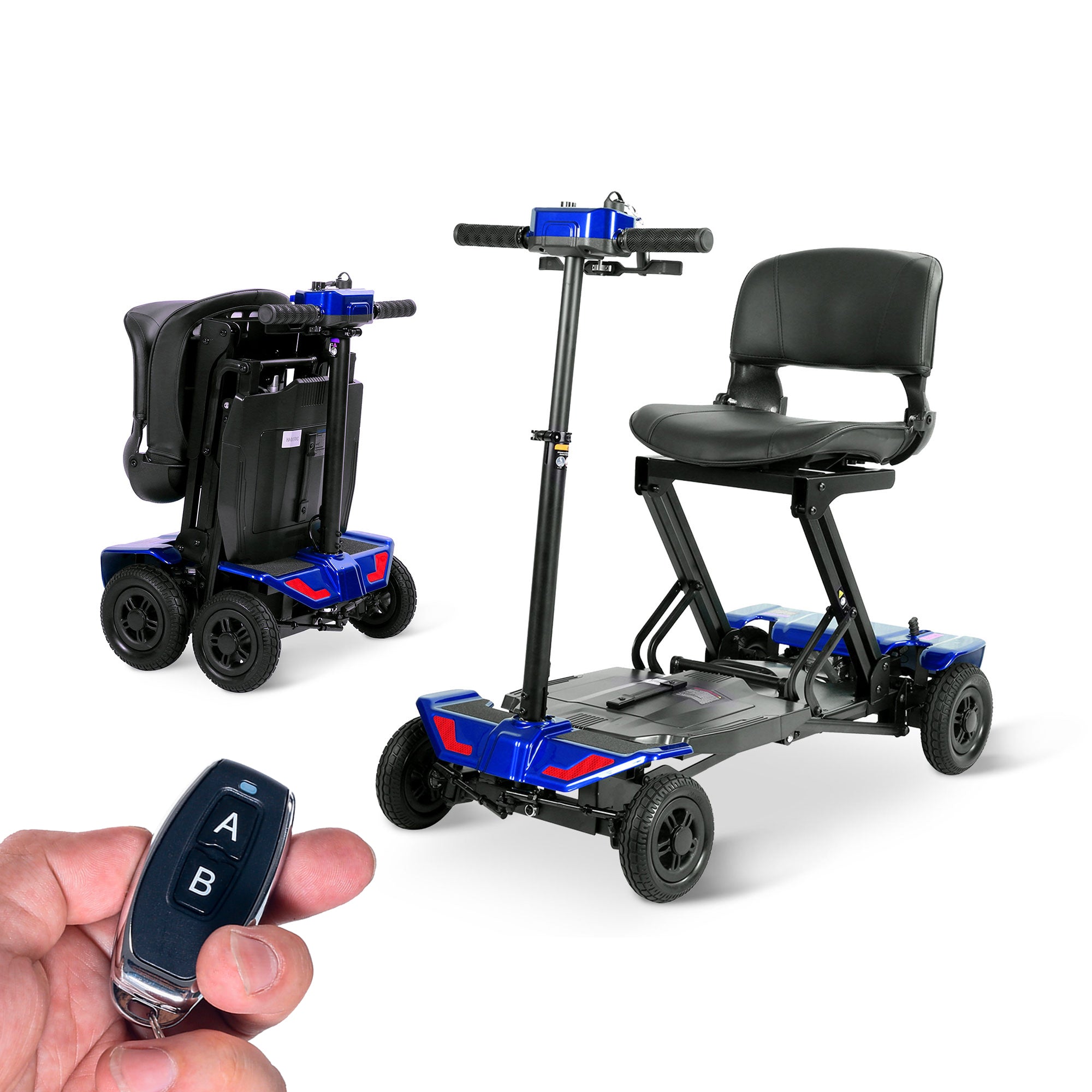 Rubicon FX07 - Premium One-Click Automatic Folding & Unfolding 4-Wheel Mobility Scooter with Remote Control for Seniors | Deluxe & Lightweight