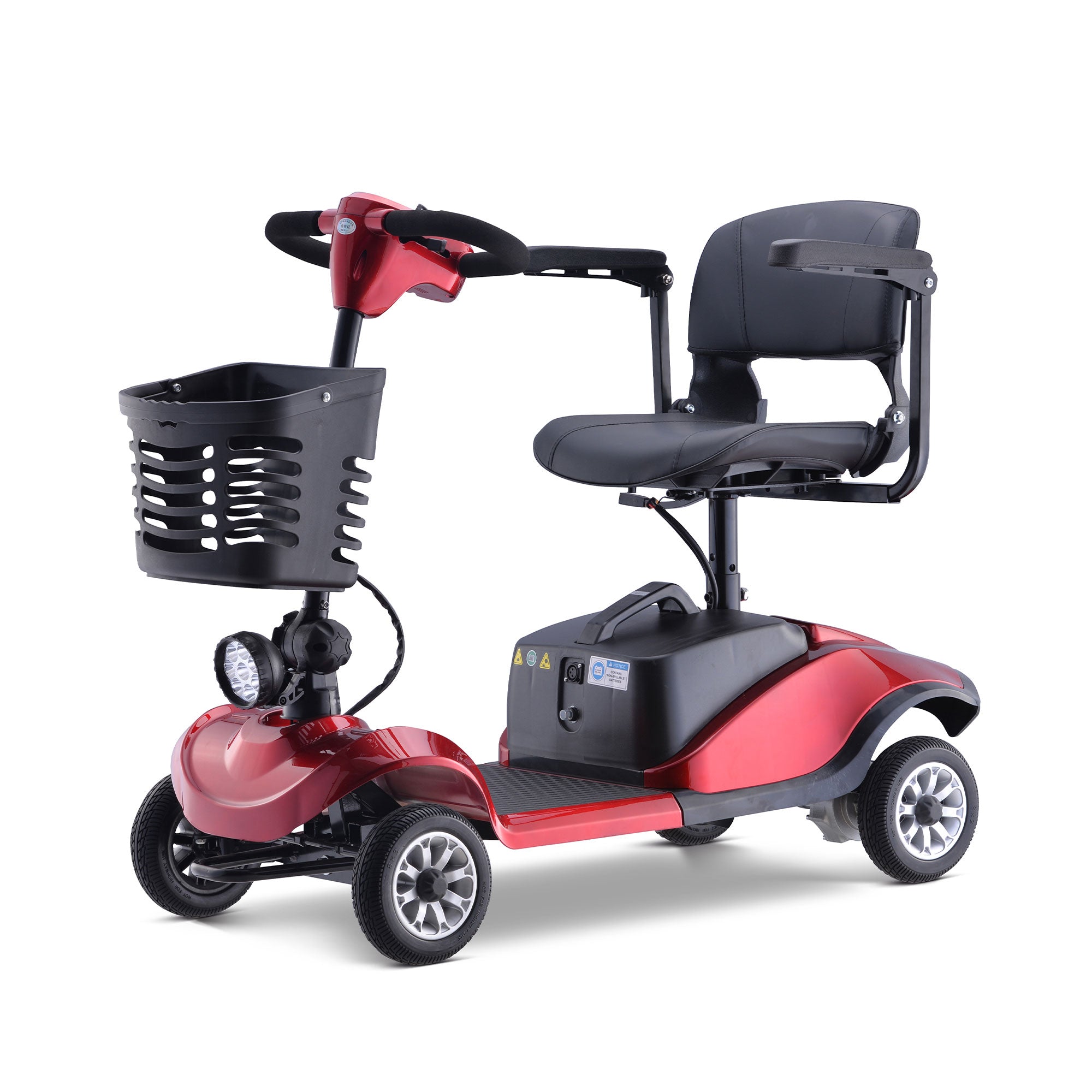Rubicon FX01 - All Terrain & Heavy Duty 4-Wheel Mobility Scooter with Basket & Extra-Wide Seat for Seniors | Foldable, Lightweight, 12-Mile Range