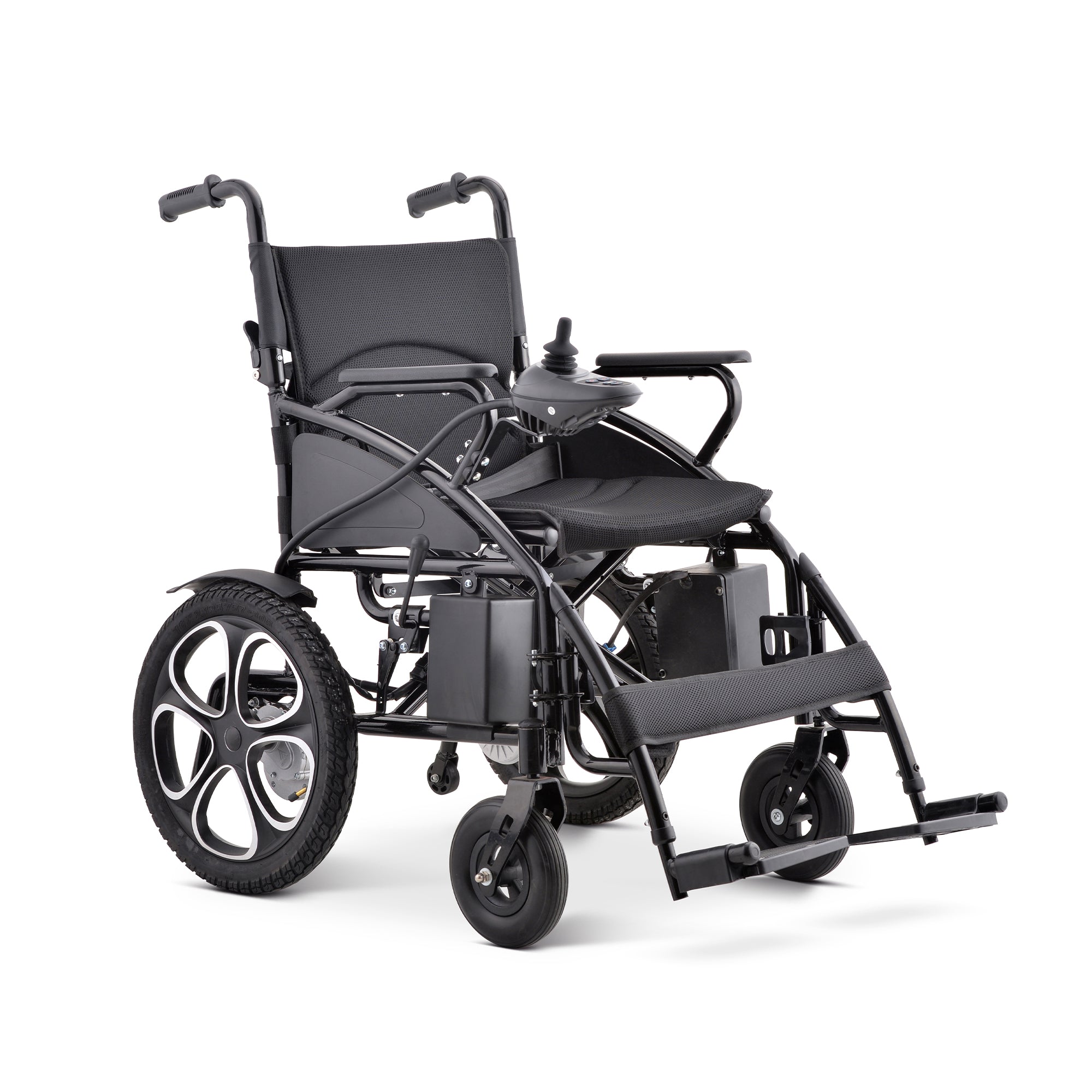 Rubicon DX01 - Affordable All-Terrain Powerful Motorized Electric Wheelchair with 13-Mile Range | Foldable, Lightweight, Portable & Low-Priced