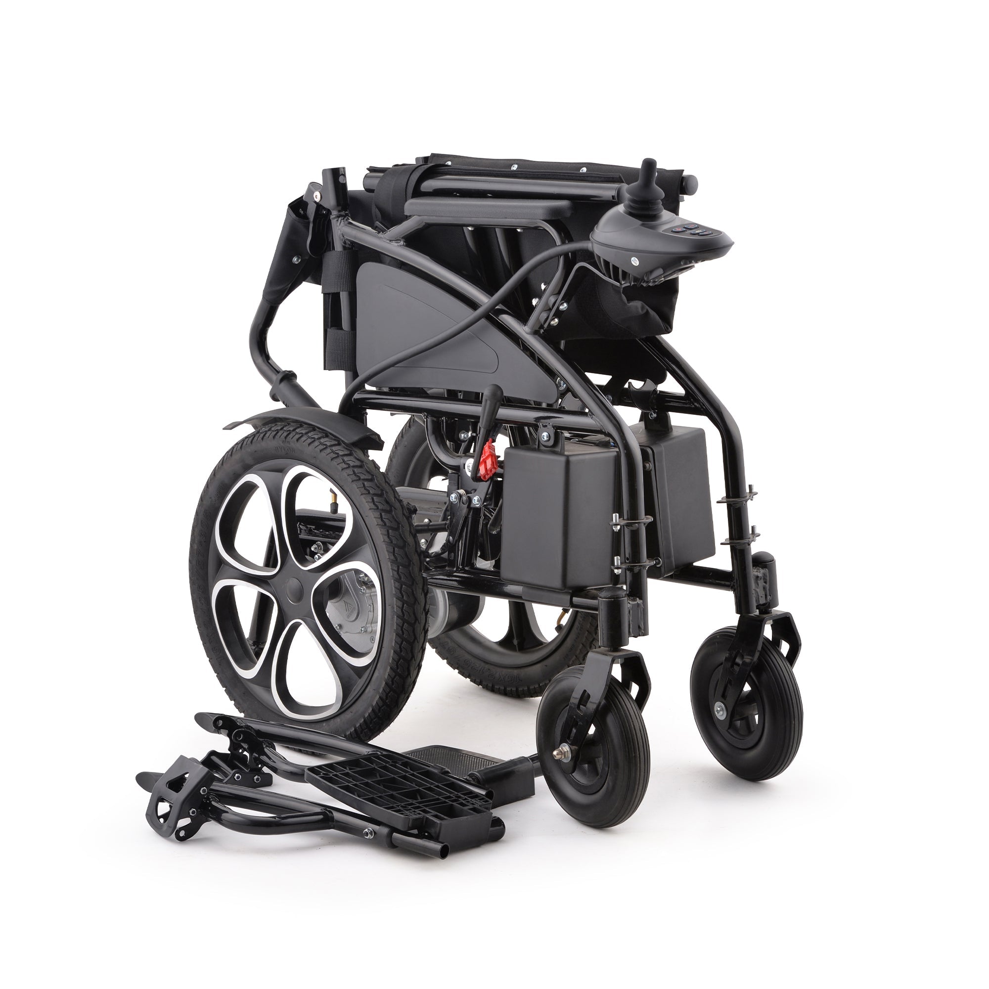 Rubicon DX01 - Affordable All-Terrain Powerful Motorized Electric Wheelchair with 13-Mile Range | Foldable, Lightweight, Portable & Low-Priced