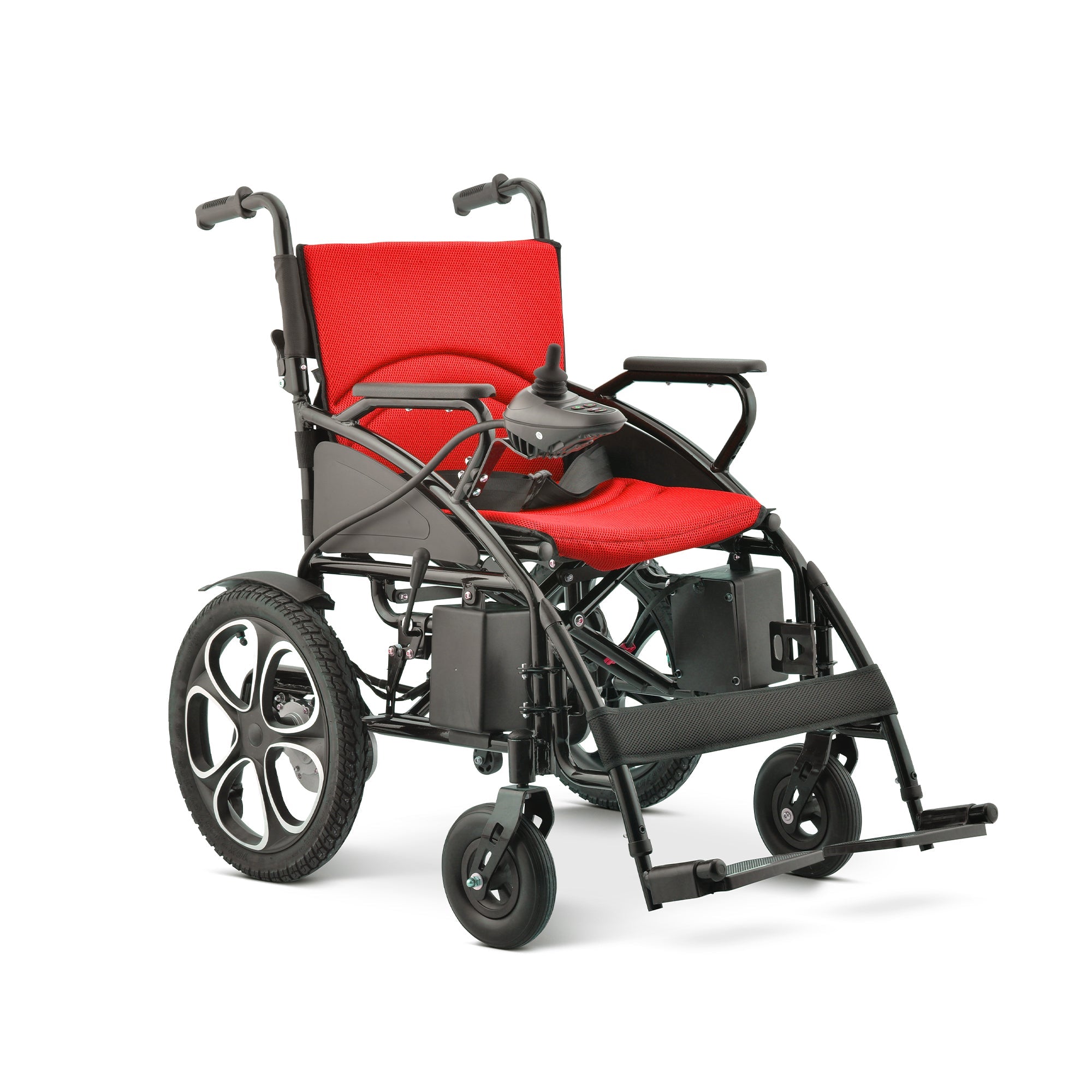 Rubicon DX01 - Affordable All-Terrain Powerful Motorized Electric Wheelchair with 13-Mile Range | Foldable, Lightweight, Portable & Low-Priced