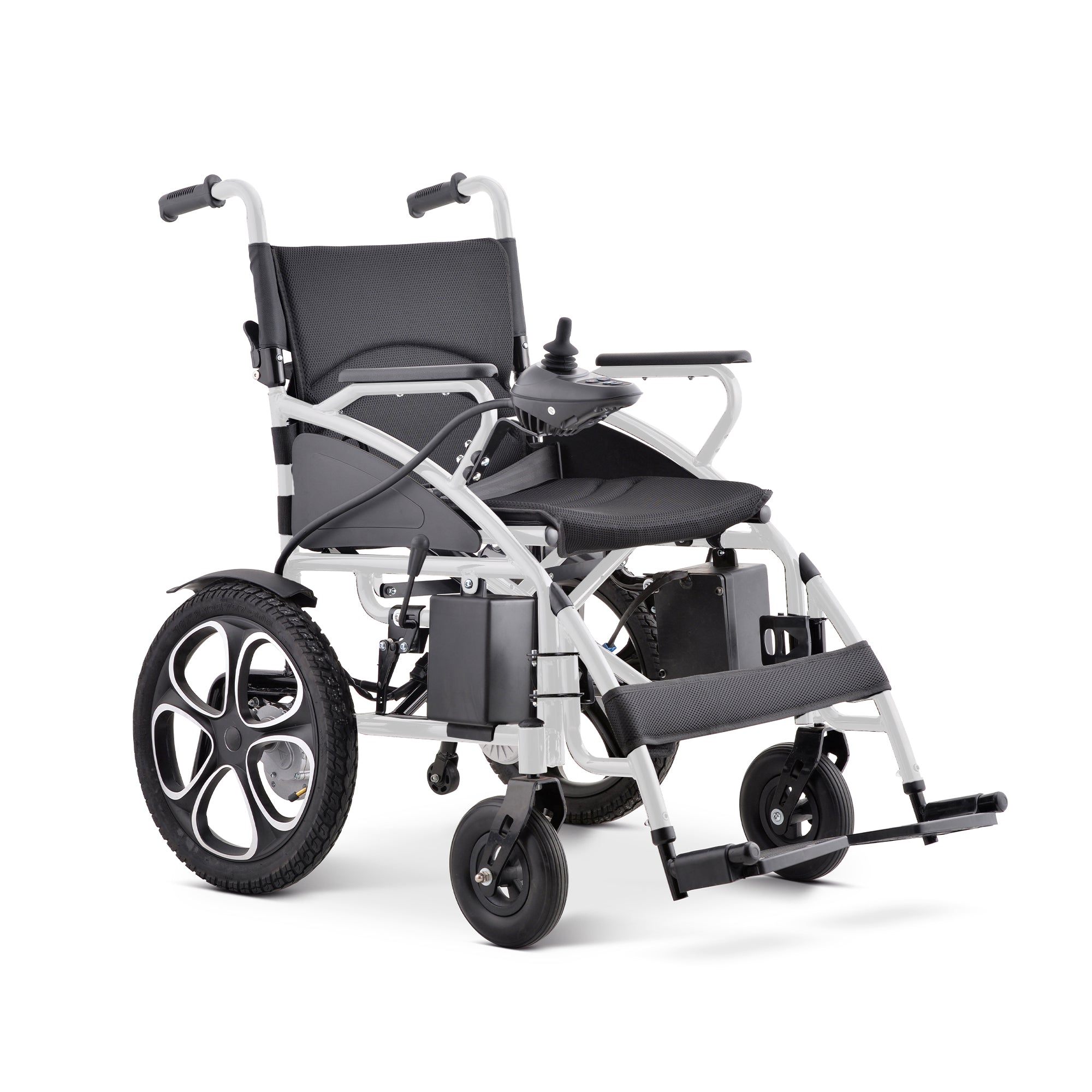 Rubicon DX01 - Affordable All-Terrain Powerful Motorized Electric Wheelchair with 13-Mile Range | Foldable, Lightweight, Portable & Low-Priced