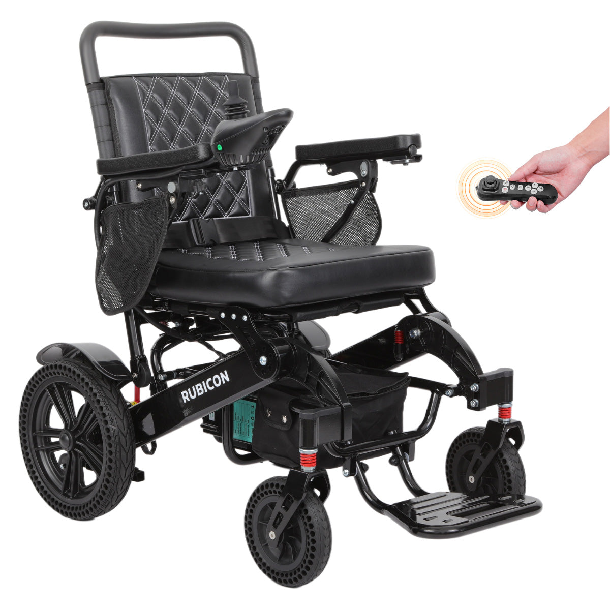 Rubicon DX14 - Premium Longest Range Electric Power Wheelchair with 25-Mile Range | All-Terrain, Lightweight, Foldable & 600W Dual Motors