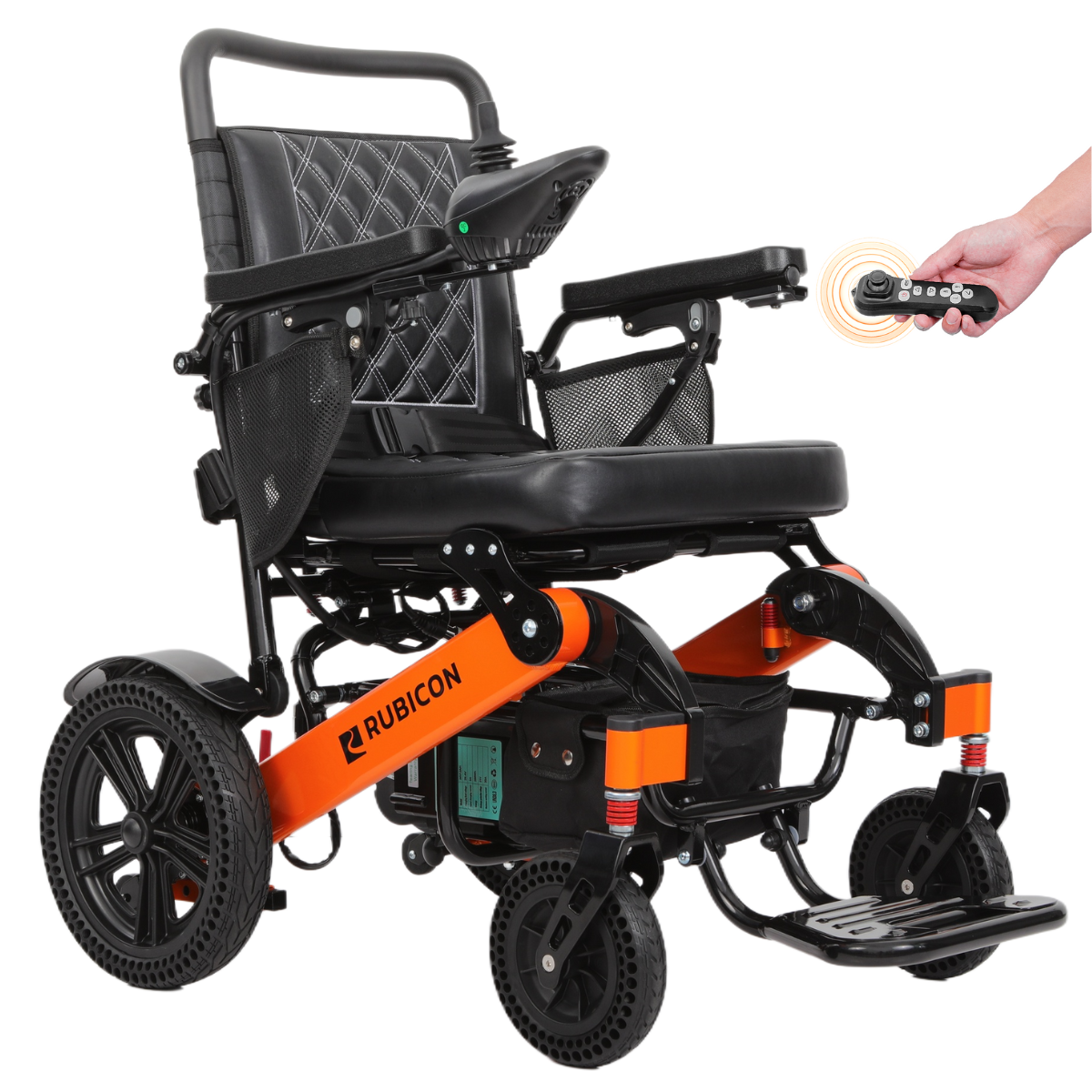Rubicon DX14 - Premium Longest Range Electric Power Wheelchair with 20-Mile Range | All-Terrain, Lightweight, Foldable & 600W Dual Motors