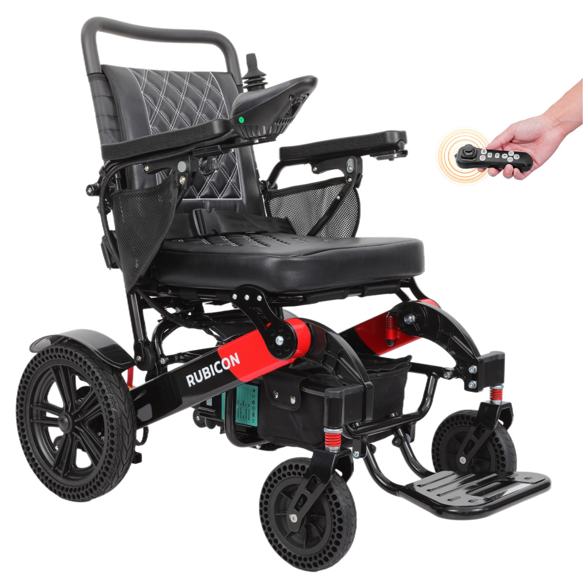 Rubicon DX14 - Premium Longest Range Electric Power Wheelchair with 25-Mile Range | All-Terrain, Lightweight, Foldable & 600W Dual Motors