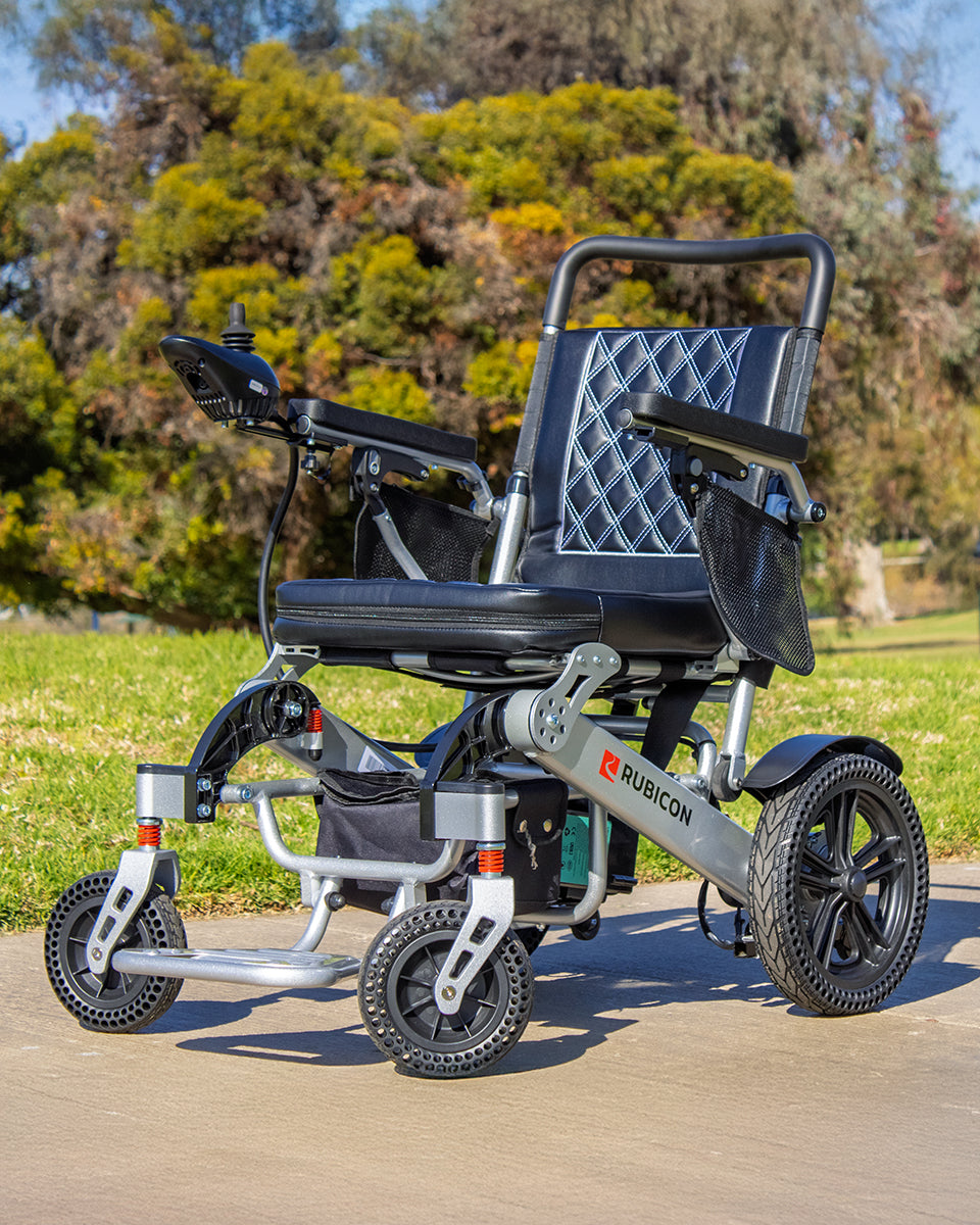 Rubicon DX14 - Premium Longest Range Electric Power Wheelchair with 20-Mile Range | All-Terrain, Lightweight, Foldable & 600W Dual Motors