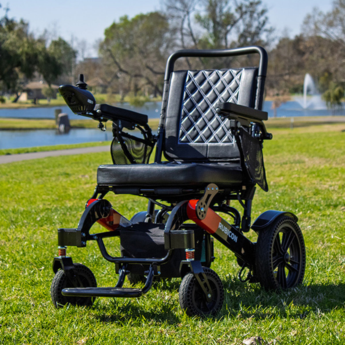 Rubicon DX14 - Premium Longest Range Electric Power Wheelchair with 25-Mile Range | All-Terrain, Lightweight, Foldable & 600W Dual Motors