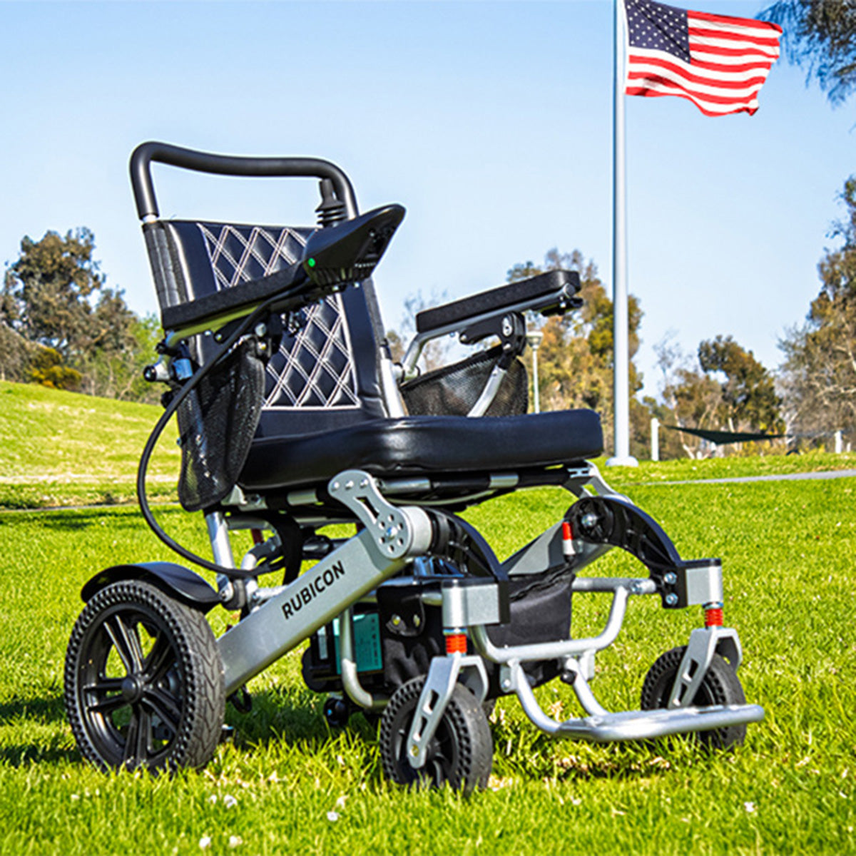 Rubicon DX14 - Premium Longest Range Electric Power Wheelchair with 25-Mile Range | All-Terrain, Lightweight, Foldable & 600W Dual Motors