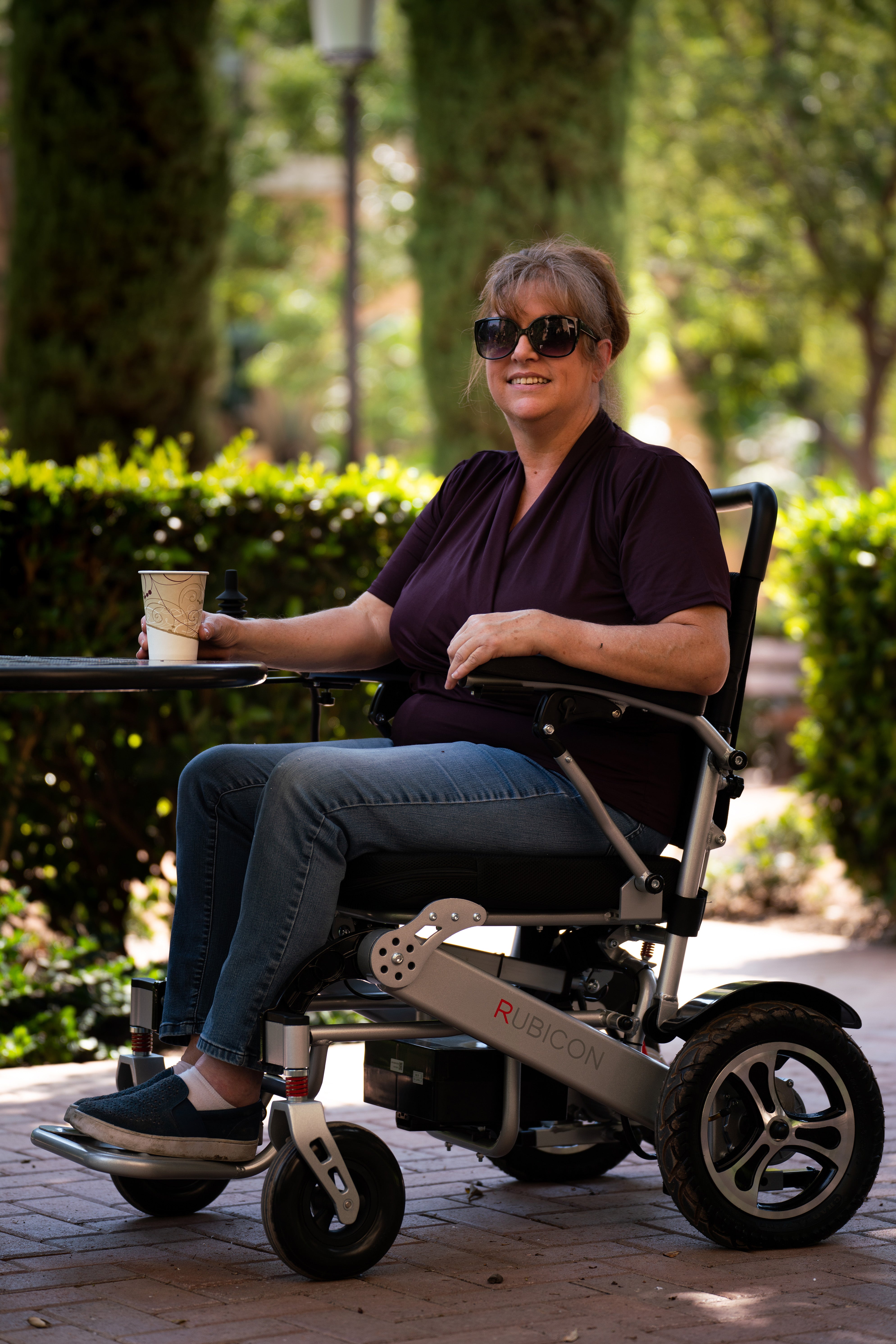 Rubicon DX17 - Automatic Fold-Unfold Electric Power Wheelchair: Lightweight, Auto Collapsible & All-Terrain | Dual 300W Motors, 25-Mile Range