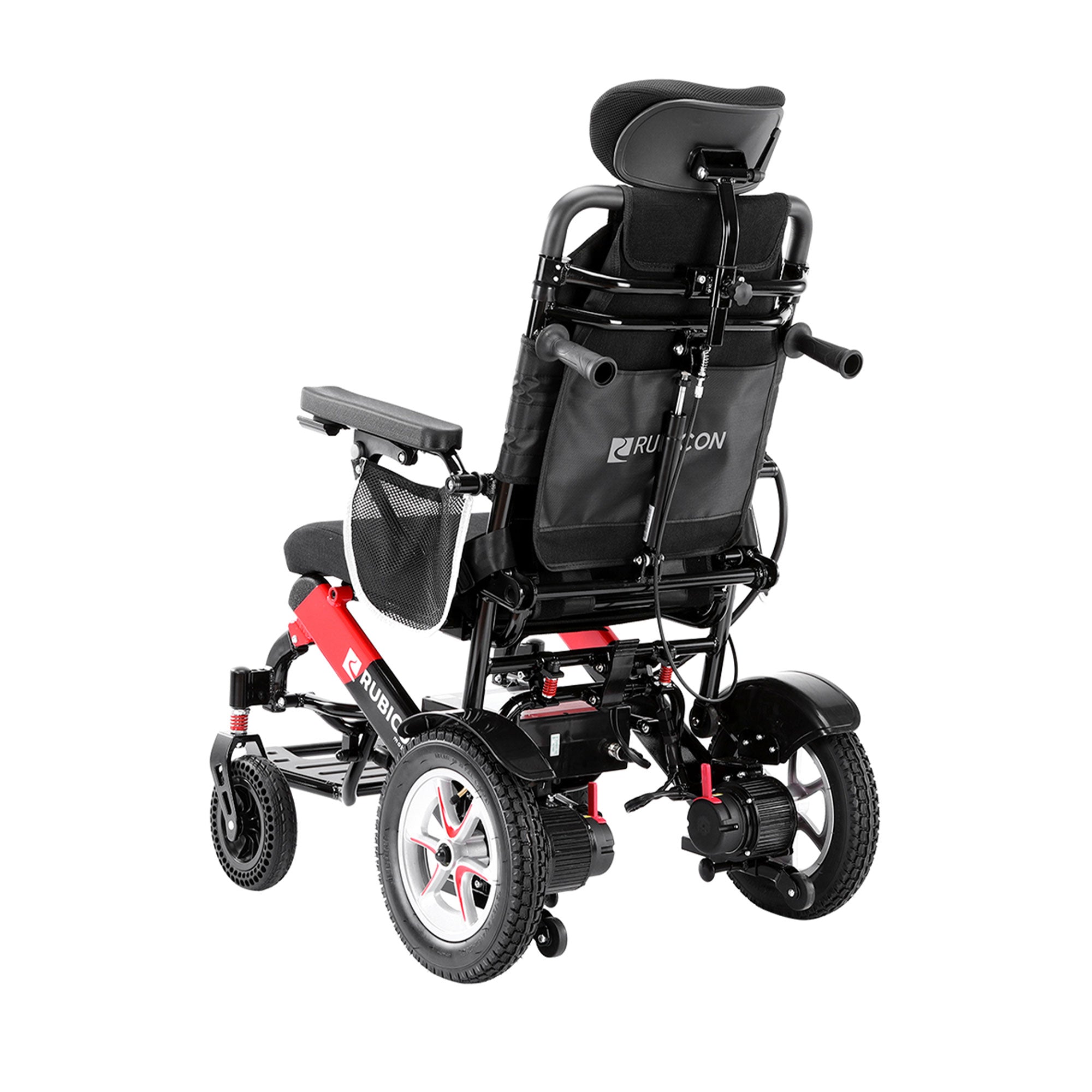 Rubicon DX11 - Reclining Electric Power Wheelchair with Adjustable Headrest, 20-Mile Range & Dual Motors | Lightweight, Foldable & All-Terrain