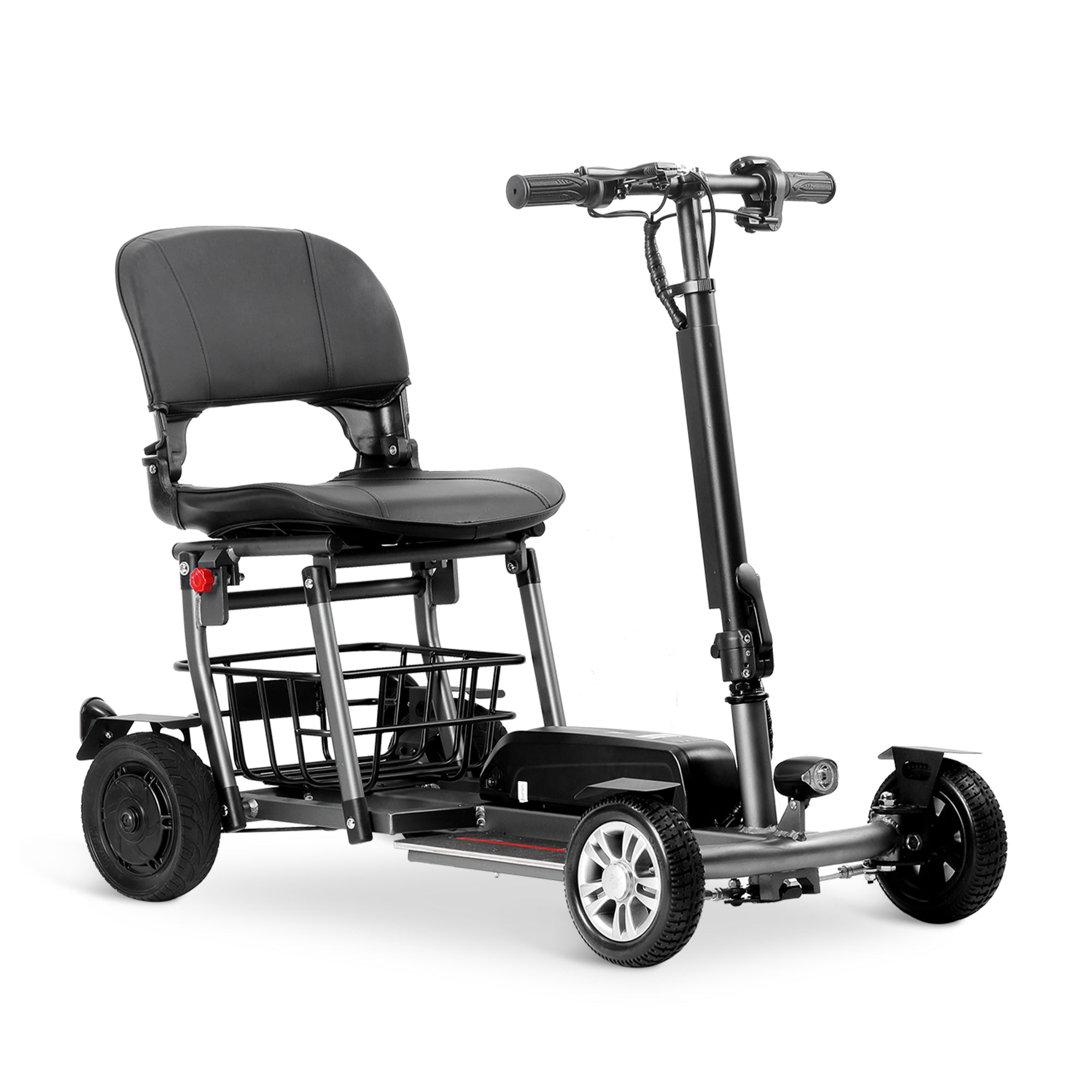 Rubicon FX04 - Lightweight, Foldable & Compact Portable 4-Wheel Mobility Scooter for Seniors & Disabled Adults | 15-Mile Range, Adjustable Speed